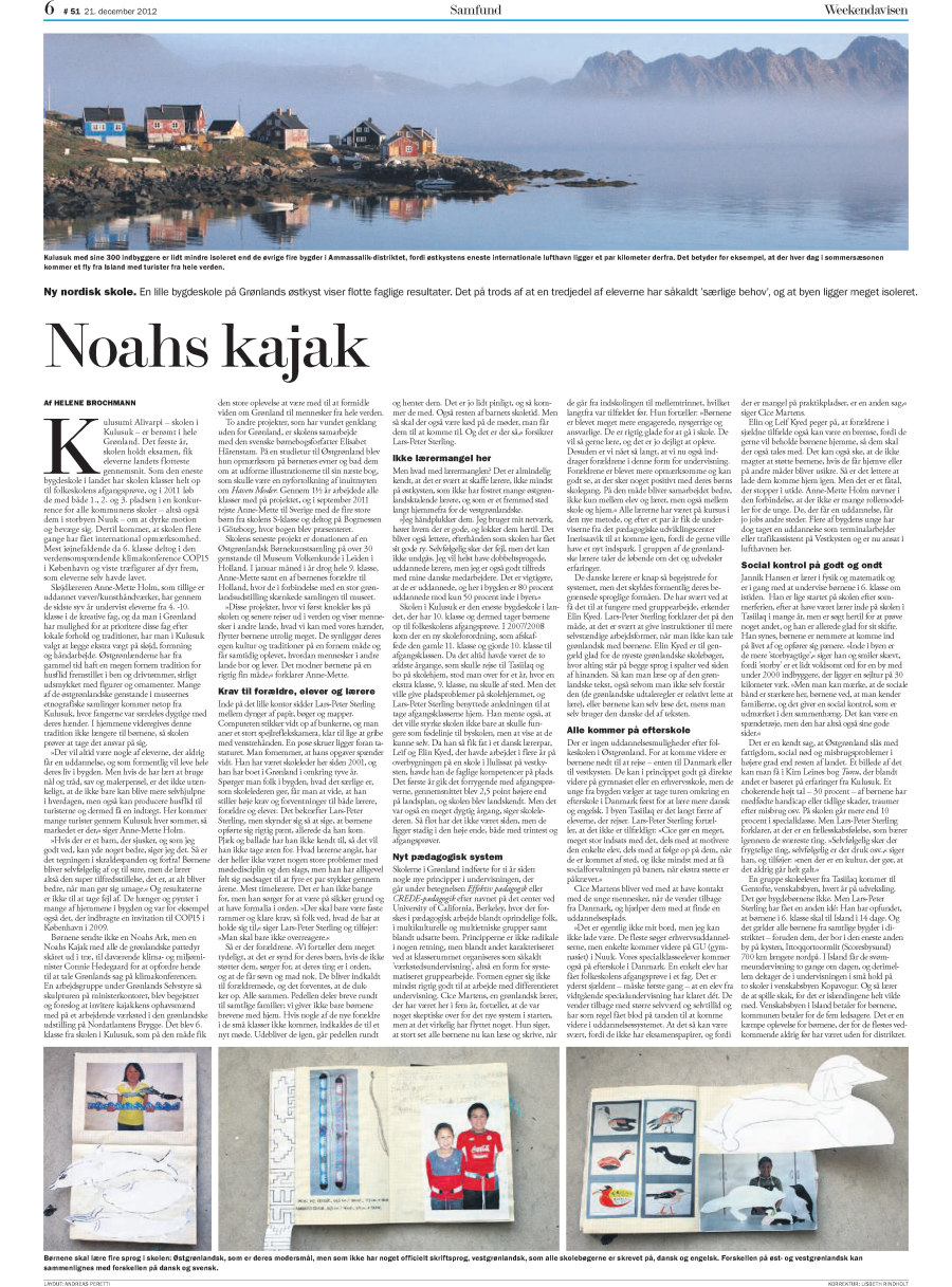 Kulusuk Grønland folkeskole pædagogik 